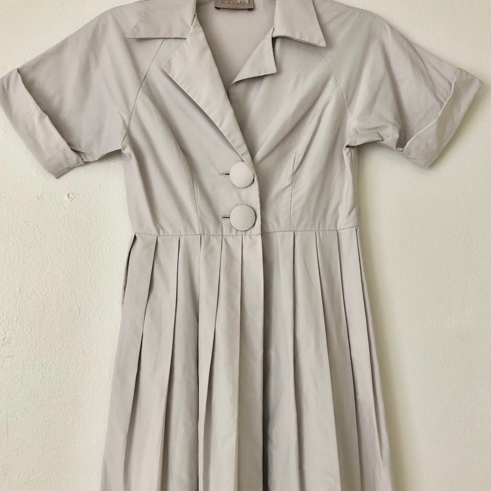 Vintage Style Dress - Small - Color Light Grey